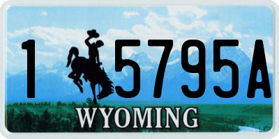WY license plate 15795A