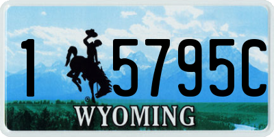 WY license plate 15795C