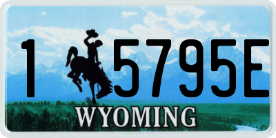WY license plate 15795E