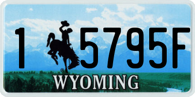 WY license plate 15795F