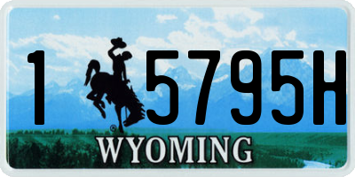 WY license plate 15795H