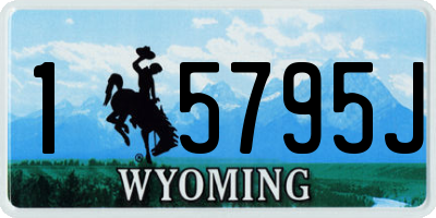 WY license plate 15795J