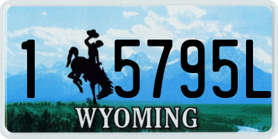 WY license plate 15795L