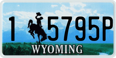 WY license plate 15795P