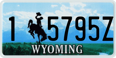 WY license plate 15795Z