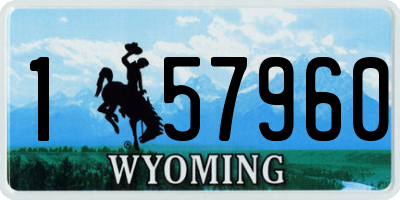 WY license plate 157960