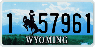 WY license plate 157961