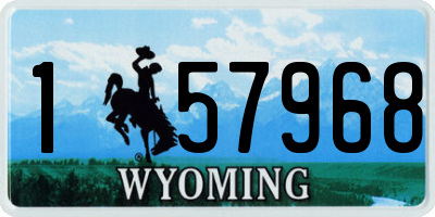 WY license plate 157968