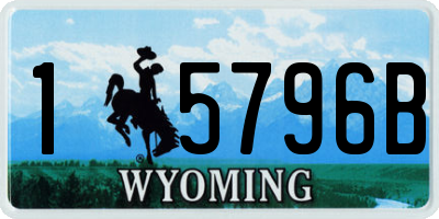 WY license plate 15796B