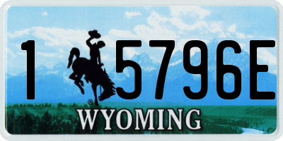 WY license plate 15796E