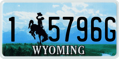 WY license plate 15796G