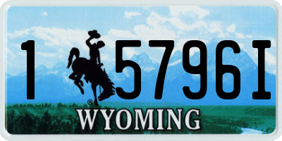 WY license plate 15796I