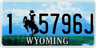 WY license plate 15796J