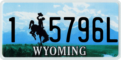 WY license plate 15796L