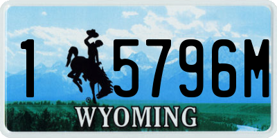 WY license plate 15796M