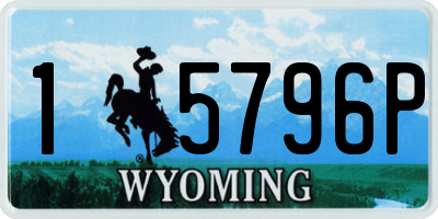 WY license plate 15796P
