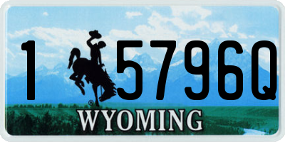 WY license plate 15796Q