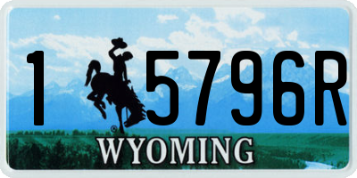 WY license plate 15796R