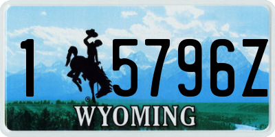 WY license plate 15796Z