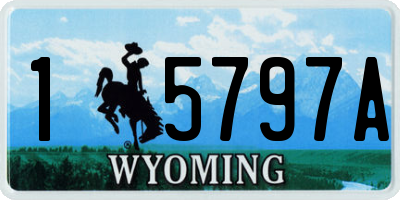 WY license plate 15797A
