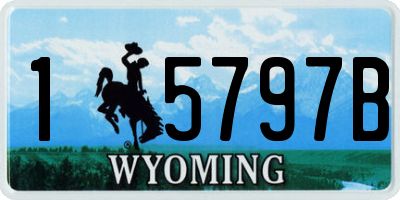 WY license plate 15797B