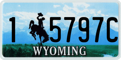 WY license plate 15797C
