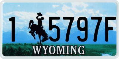 WY license plate 15797F