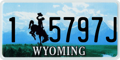 WY license plate 15797J