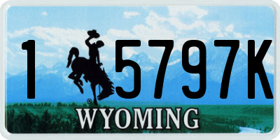 WY license plate 15797K