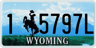 WY license plate 15797L