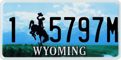 WY license plate 15797M