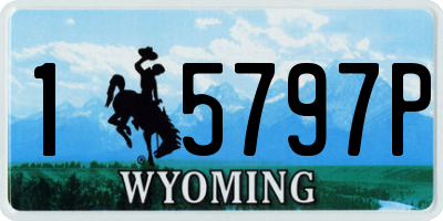WY license plate 15797P