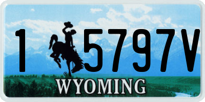 WY license plate 15797V