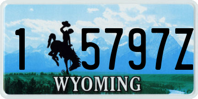 WY license plate 15797Z