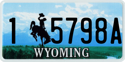 WY license plate 15798A