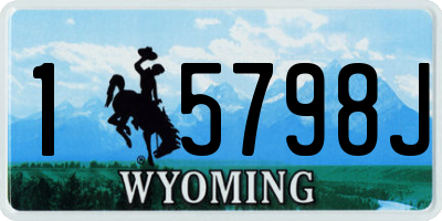 WY license plate 15798J