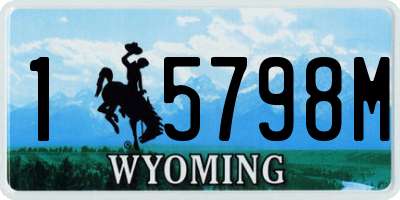 WY license plate 15798M