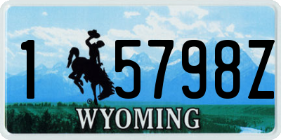 WY license plate 15798Z