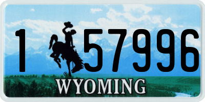 WY license plate 157996