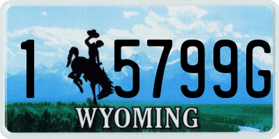 WY license plate 15799G