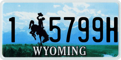 WY license plate 15799H