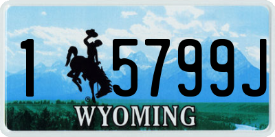 WY license plate 15799J