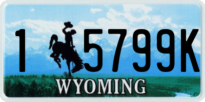 WY license plate 15799K