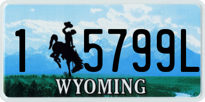 WY license plate 15799L