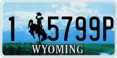 WY license plate 15799P