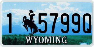 WY license plate 15799Q