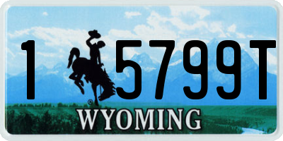WY license plate 15799T