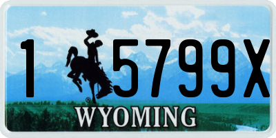 WY license plate 15799X
