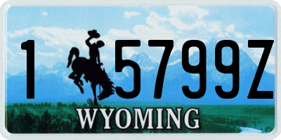 WY license plate 15799Z