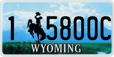 WY license plate 15800C